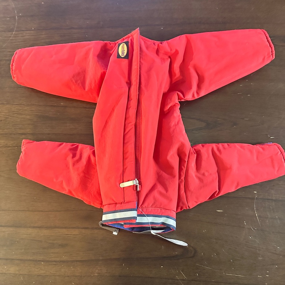 Dog Snowsuit Blue /Red reversible  with Reflective Stripes
